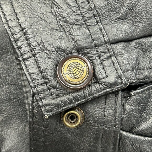 Special Forces Jacket Mens XL Leather Coat Military Patch Skull Green Beret - Picture 6 of 11